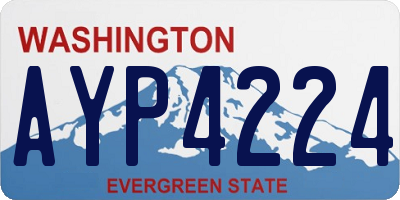 WA license plate AYP4224