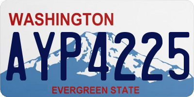 WA license plate AYP4225
