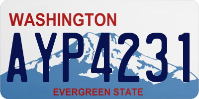 WA license plate AYP4231