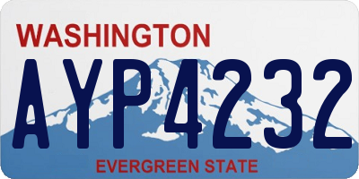 WA license plate AYP4232