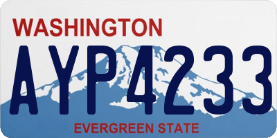 WA license plate AYP4233