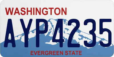 WA license plate AYP4235