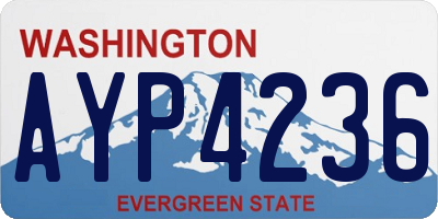 WA license plate AYP4236