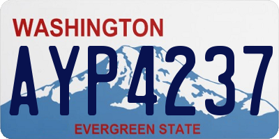 WA license plate AYP4237