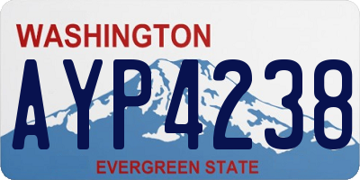 WA license plate AYP4238