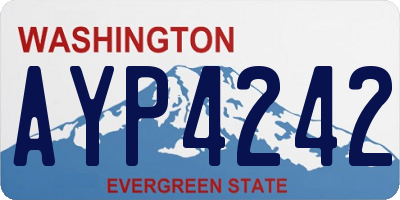WA license plate AYP4242