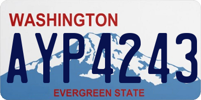 WA license plate AYP4243