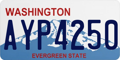 WA license plate AYP4250