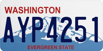 WA license plate AYP4251