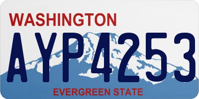 WA license plate AYP4253