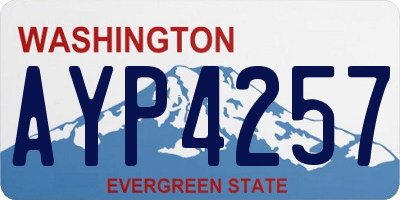 WA license plate AYP4257