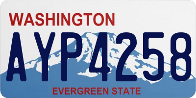 WA license plate AYP4258