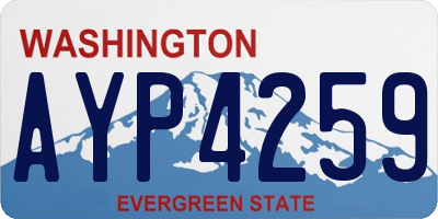 WA license plate AYP4259