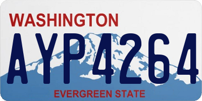 WA license plate AYP4264