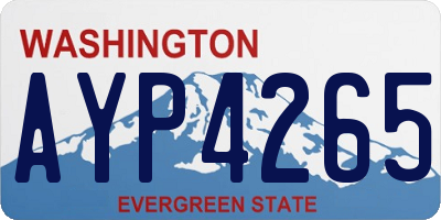 WA license plate AYP4265
