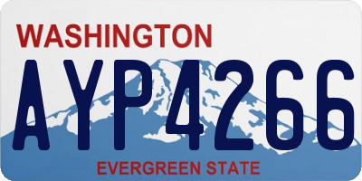 WA license plate AYP4266