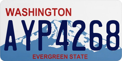 WA license plate AYP4268