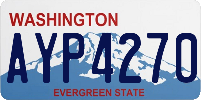 WA license plate AYP4270