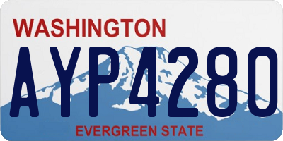 WA license plate AYP4280