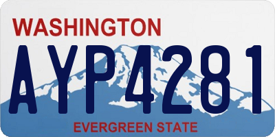 WA license plate AYP4281