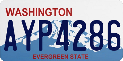WA license plate AYP4286