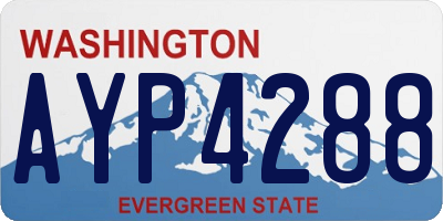 WA license plate AYP4288