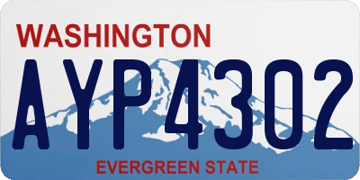 WA license plate AYP4302
