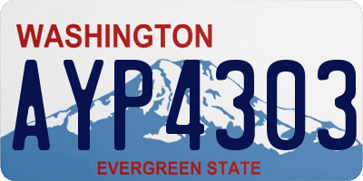 WA license plate AYP4303
