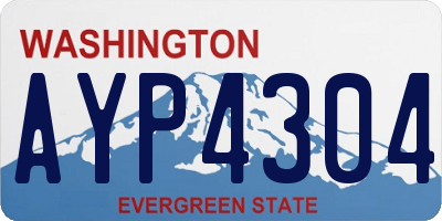 WA license plate AYP4304