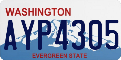 WA license plate AYP4305