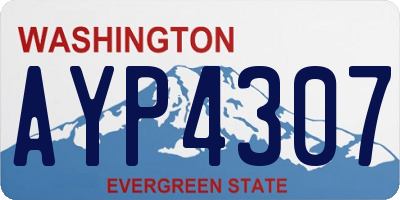 WA license plate AYP4307