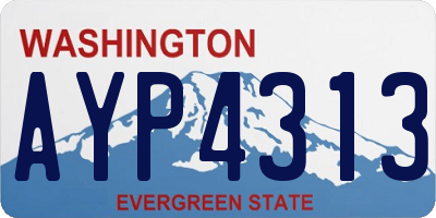 WA license plate AYP4313