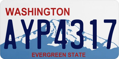 WA license plate AYP4317