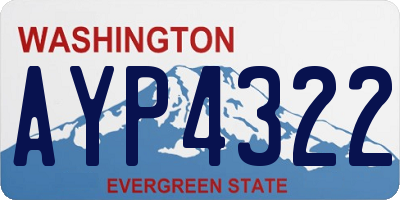 WA license plate AYP4322