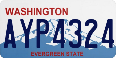 WA license plate AYP4324