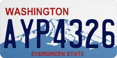 WA license plate AYP4326