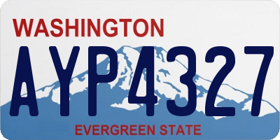 WA license plate AYP4327