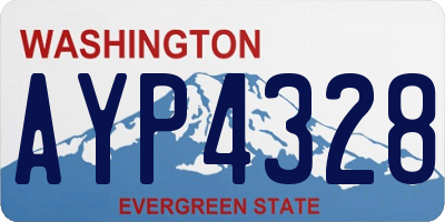 WA license plate AYP4328