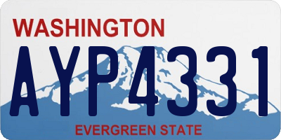 WA license plate AYP4331