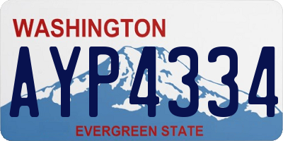 WA license plate AYP4334