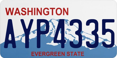 WA license plate AYP4335