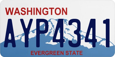 WA license plate AYP4341