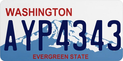 WA license plate AYP4343