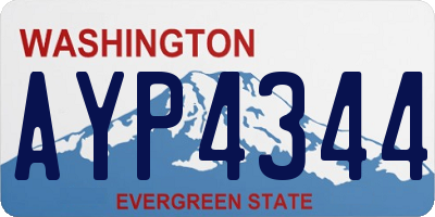 WA license plate AYP4344