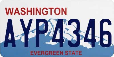 WA license plate AYP4346
