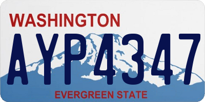 WA license plate AYP4347