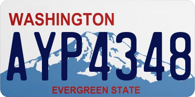 WA license plate AYP4348