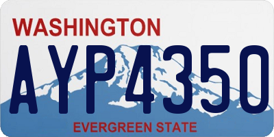 WA license plate AYP4350