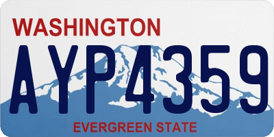 WA license plate AYP4359