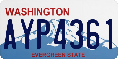 WA license plate AYP4361